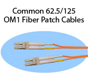 Common 62.5/125 OM1 Fiber Patch Cables