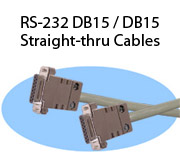 RS-232 DB15 / DB15 Straight-thru Cables