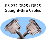 RS-232 DB25 / DB25 Straight-thru Cables