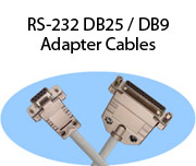 RS-232 DB25 / DB9 Adapter Cables