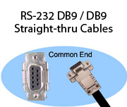 RS-232 DB9 / DB9 Straight-thru Cables