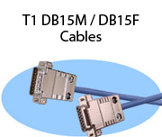T1 DB15M / DB15F Cables