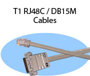 T1 RJ48C / DB15M Cables