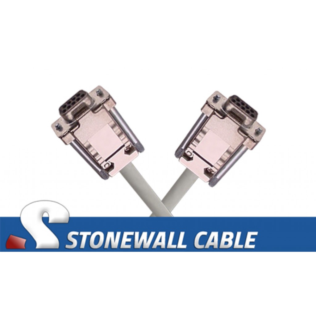 RS232 Null Modem DB9FF Stonewall Cable