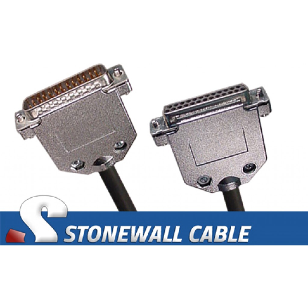 RS530 Cable DB25MF DTE Crossover Stonewall Cable