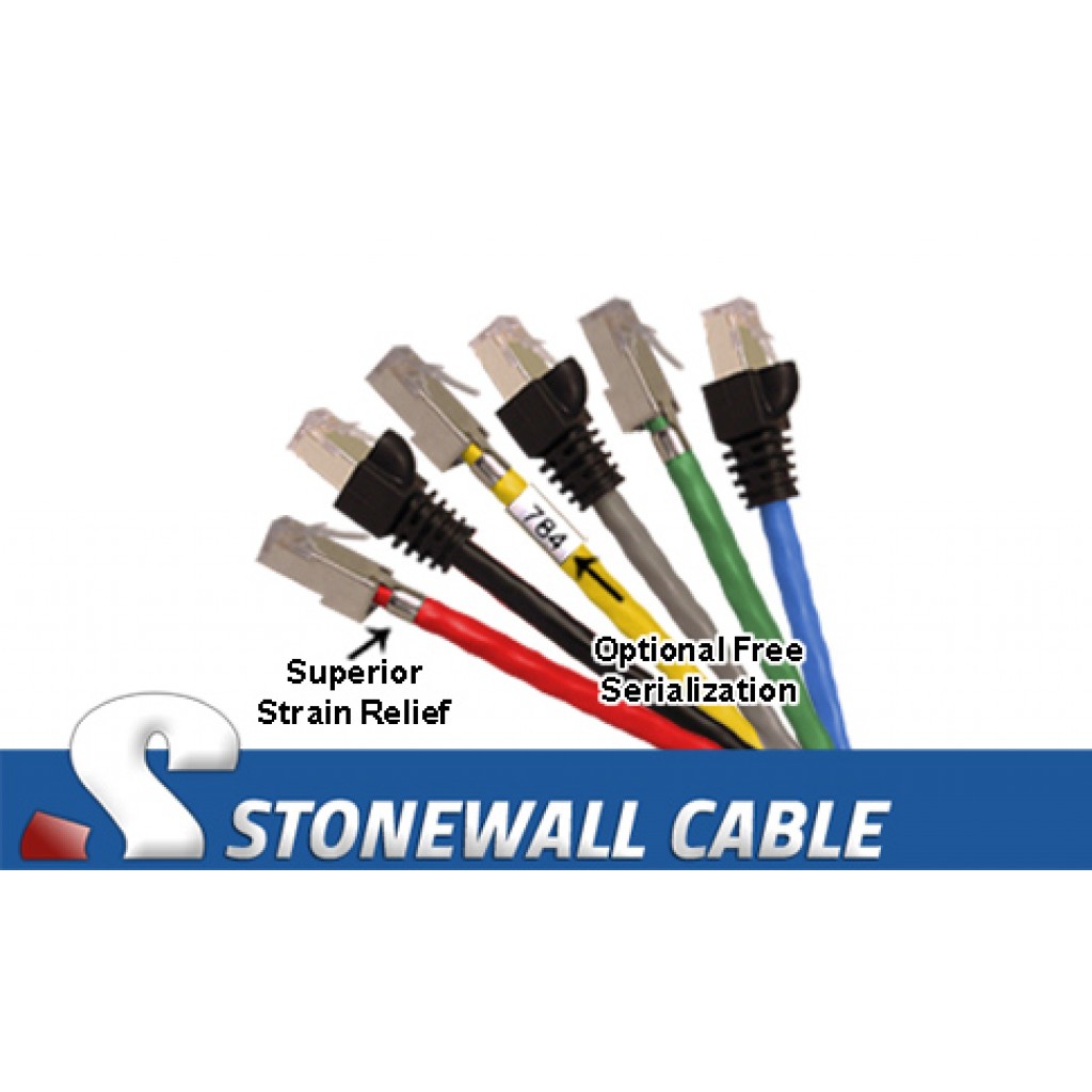 Cat5e Shielded Solid Crossover Patch Cable Stonewall Cable