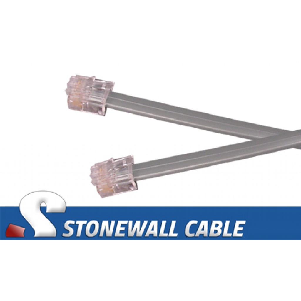RJ12 / RJ12 Straight Modular Cable Stonewall Cable