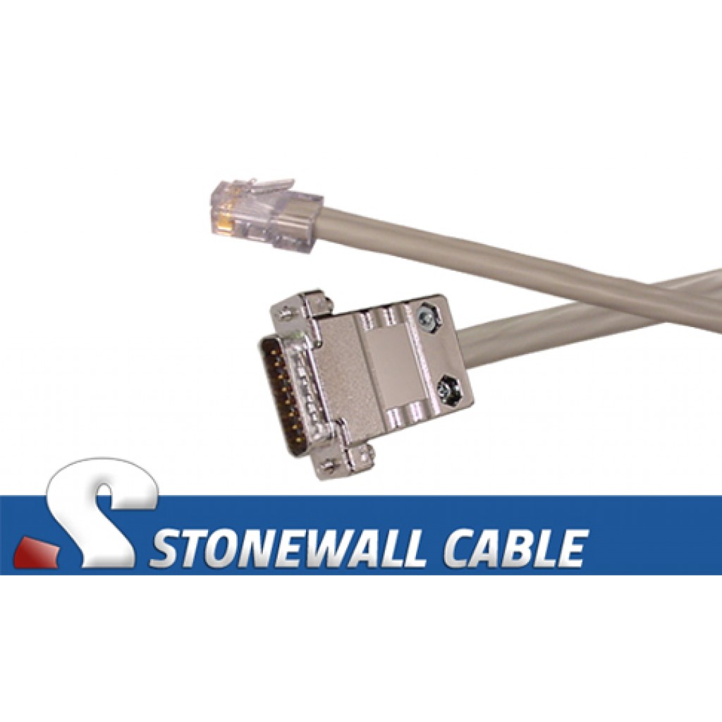 T1 Cable RJ48C / DB15M Stonewall Cable