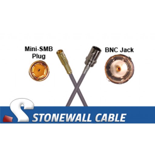 735A Coax Cable Mini-SMB Plug / BNC Jack
