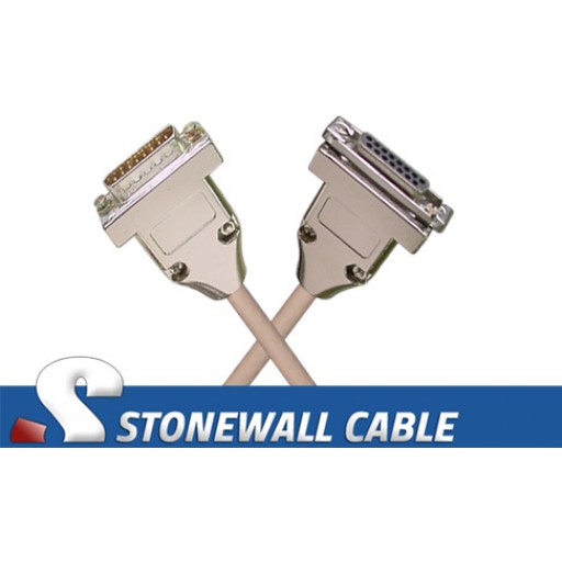 Ethernet Office AUI Transceiver Cable DB15MF