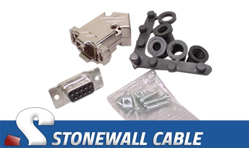 Db9 Female Solder Connector Kit Right Angle Stonewall Cable