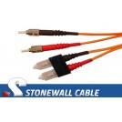 Multimode Duplex 62.5/125 ST / SC Fiber Cable