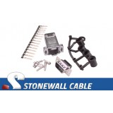 HD15 Male Crimp Connector Kit, w/ Metal Hood