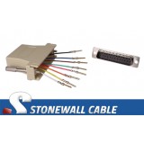 Unassembled Modular Adapter RJ45 / DB25M