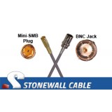 735A Coax Cable Mini-SMB Plug / BNC Jack