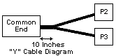 "Y" Cable; Polycom Viewstation (DB25) to RS-366 Dialer (DB25) / KIV-7 Red (DB37); Choose Any Length